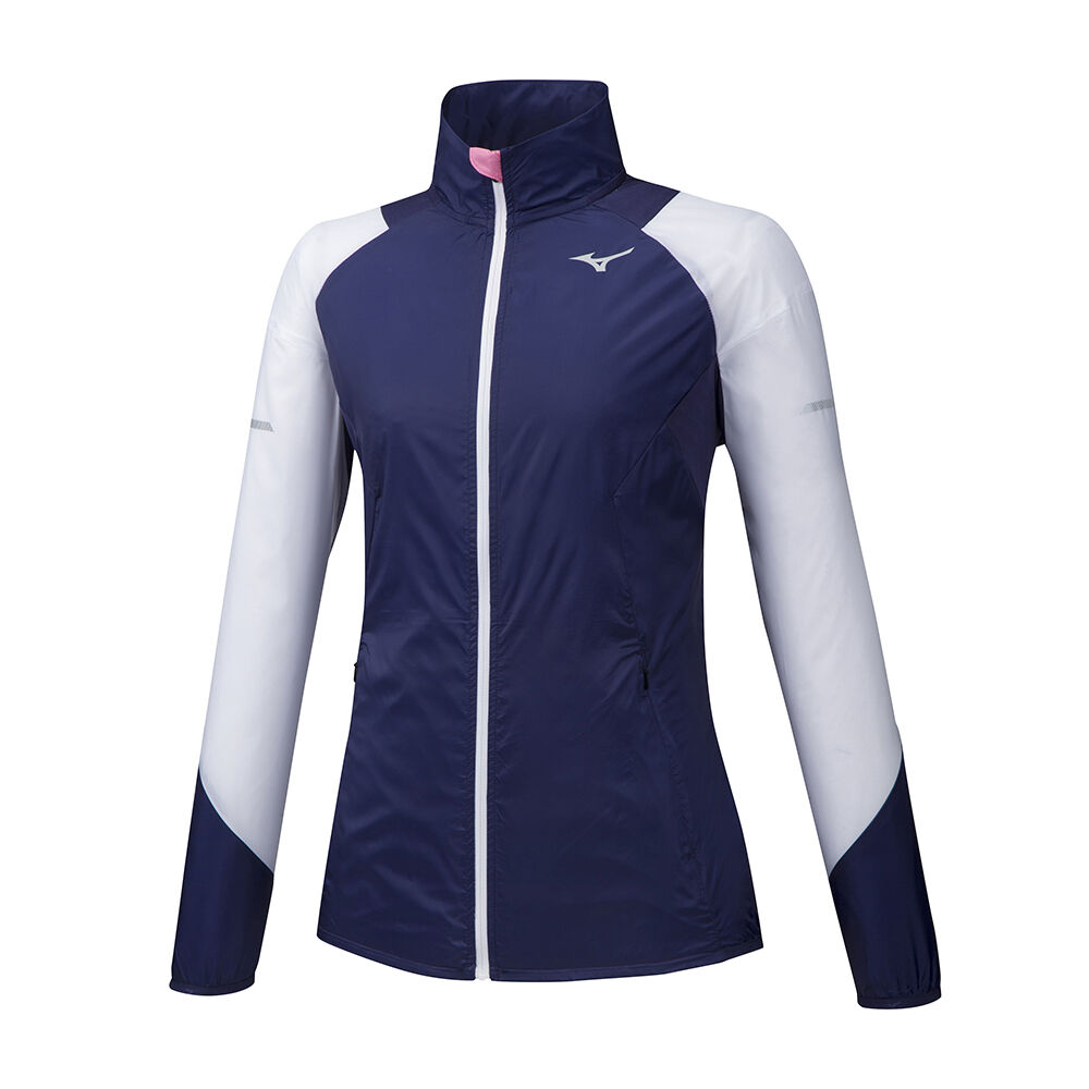 Womens Mizuno Aero WindTop Running Jacket Purple/White Philippines (NZYOVC761)